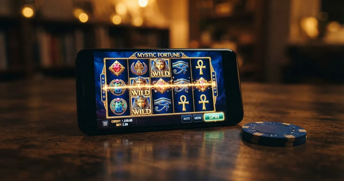A selection of UK online casino slot reels beside a “25 Free Spins No Deposit” promotional badge on a dark background