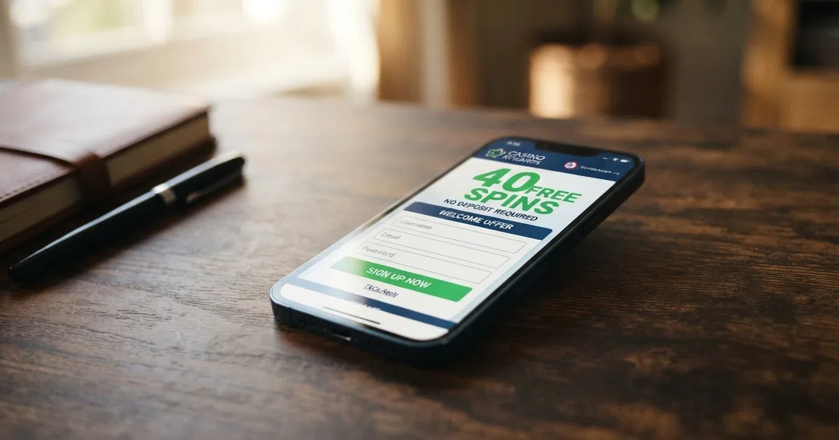 A smartphone screen displaying a UK online casino registration page with a free-spins welcome offer highlighted