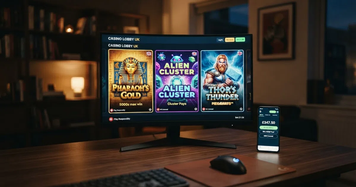 A grid of Play'n GO slot title cards — Book of Dead, Legacy of Dead and Reactoonz — arranged across a dark background with the Play'n GO studio logo visible