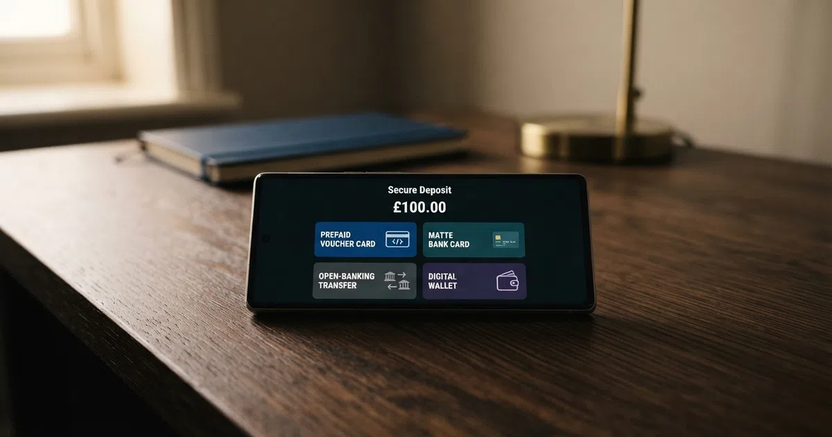 Online casino deposit screen with PayPal, Skrill, Neteller and Trustly buttons