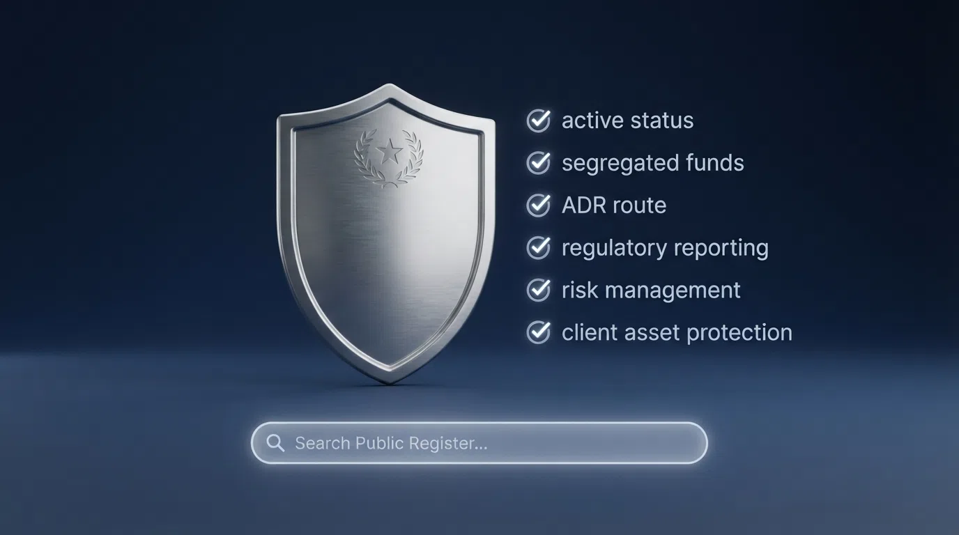 The UK Gambling Commission logo beside a checklist of licensing requirements and a public-register search bar