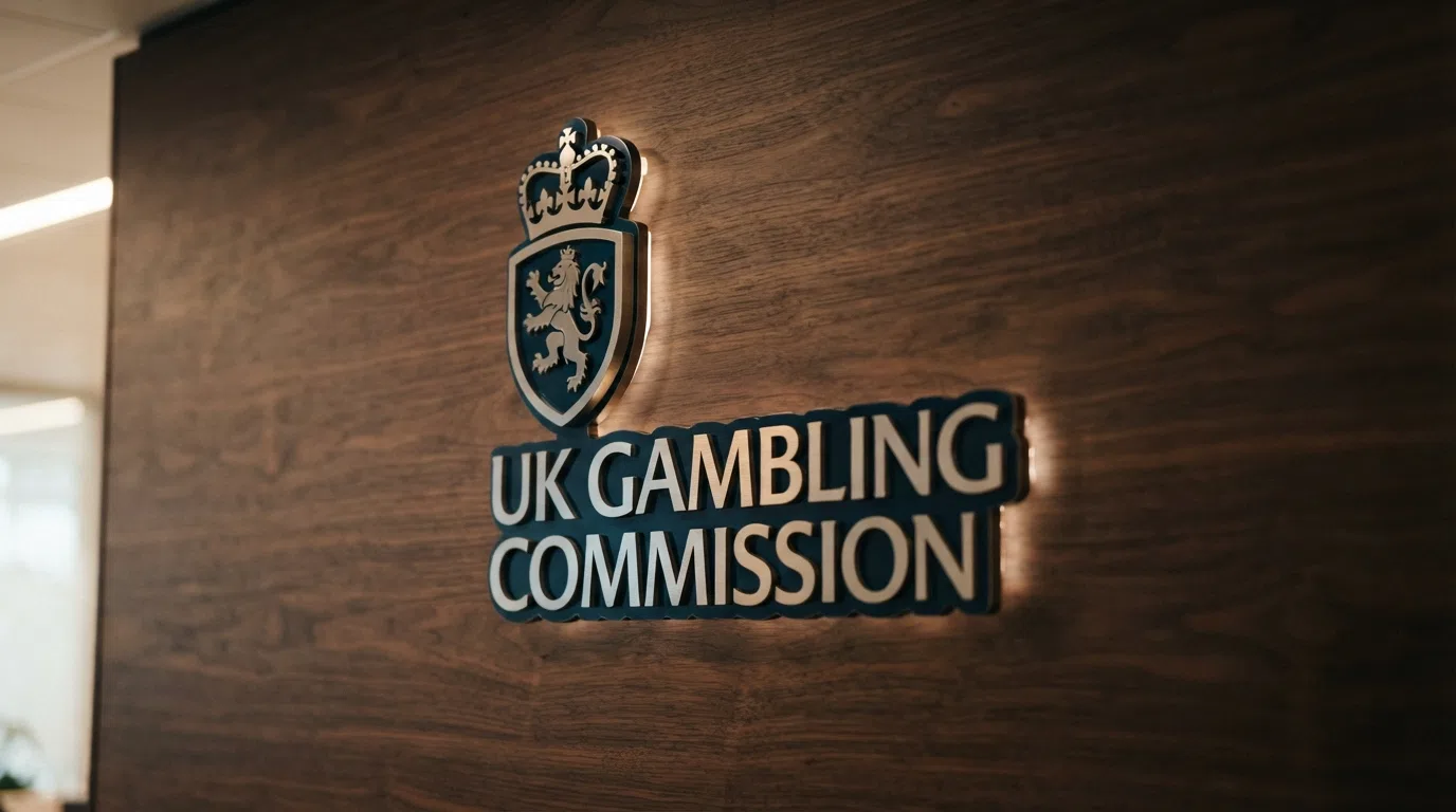 The UK Gambling Commission logo against a dark background with the words “Public Register of Licence Holders”
